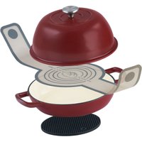 Mahlzeit Gusseisen Brottopf Set emailliert, 6,4 Liter, Dark Cherry, mit Brotschlinge und Untersetzer Mahlzeit Gusseisen Brottopf Set emailliert, 6,4 Liter, Dark Cherry, mit Brotschlinge und Untersetzer von MAHLZEIT