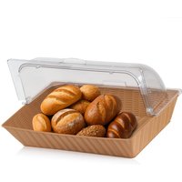 Mahlzeit Rattan Brotkorb mit Rolltop-Deckel, 54 x 36 x 26 cm, geflochtener Korb für Brot und Obst von MAHLZEIT