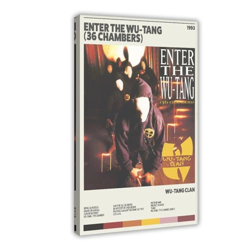 Enter The Wu-Tang – Musikalbum-Poster, Leinwand, Poster, Schlafzimmer, Dekoration, Sport, Landschaft, Büro, Raumdekoration, Geschenk, Rahmen-Stil, 40 x 60 cm von MAHWER