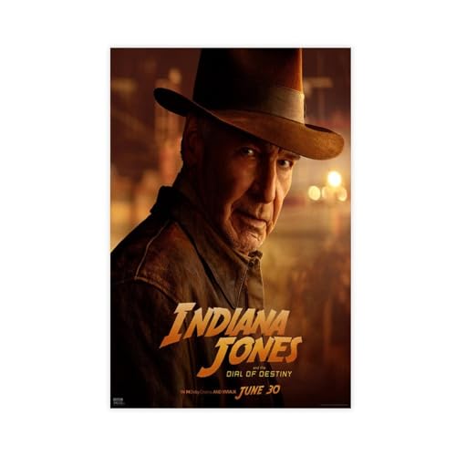 Filmposter "Indiana Jones And The Dial of Destiny" – Filmposter auf Leinwand, Wandkunst, Dekordruck, Gemälde für Wohnzimmer, Schlafzimmer, Dekoration, ungerahmt, 30 x 45 cm von MAHWER