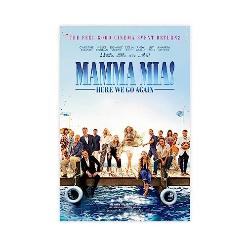 Filmposter "Mamma Mia 2" – Here We Go Again, Wandkunst, Dekordruck, Bild für Wohnzimmer, Schlafzimmer, Dekoration, ungerahmt, 20 x 30 cm von MAHWER