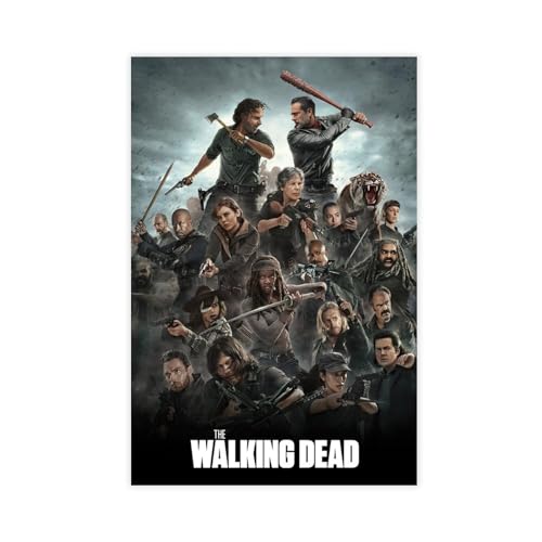 Filmposter "The Walking Dead", Leinwand-Poster, Wandkunst, Dekor, Bild, Gemälde für Wohnzimmer, Schlafzimmer, Dekoration, ungerahmt, 50 x 75 cm von MAHWER
