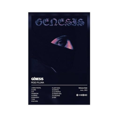 Genesis – Musikalbum-Poster, Leinwand, Poster, Wandkunst, Dekordruck, Bild, Gemälde für Wohnzimmer, Schlafzimmer, Dekoration, ungerahmt, 40 x 60 cm von MAHWER