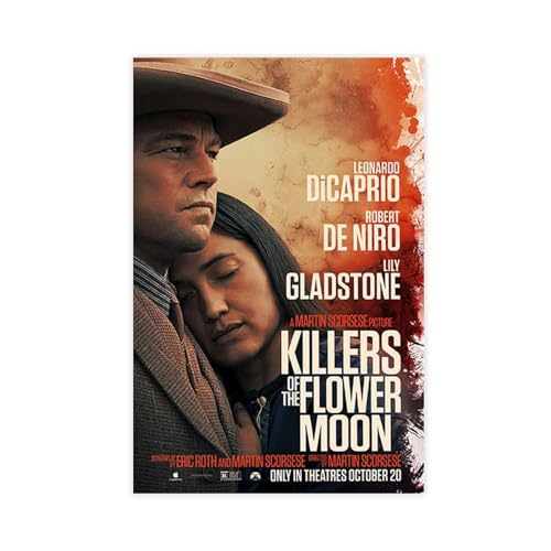 Killers of The Flower Moon – Filmposter auf Leinwand, Poster, Wandkunst, Dekor, Bild, Gemälde für Wohnzimmer, Schlafzimmer, Dekoration, ungerahmt, 30 x 45 cm von MAHWER