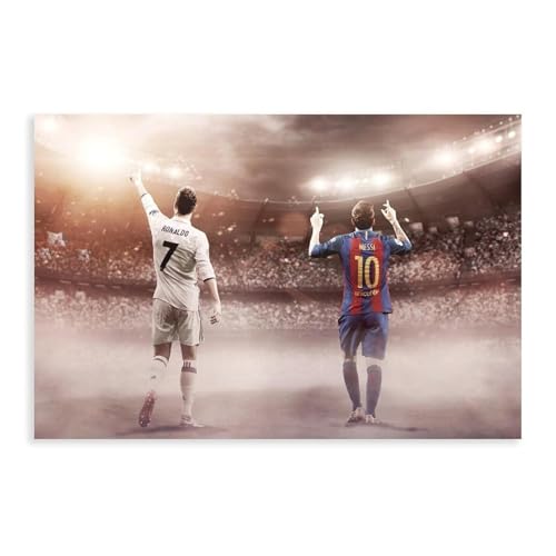 Lionel Messi – Fußballspieler-Poster, Leinwand-Poster, Wandkunst, Dekor, Bild, Gemälde für Wohnzimmer, Schlafzimmer, Dekoration, ungerahmt, 30 x 45 cm von MAHWER