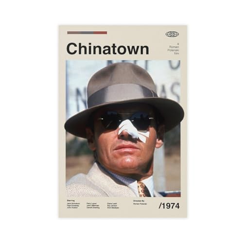 MAHWER Chinatown Filmposter auf Leinwand, Poster, Wandkunst, Dekor, Bild, Gemälde für Wohnzimmer, Schlafzimmer, Dekoration, ungerahmt, 30 x 45 cm von MAHWER