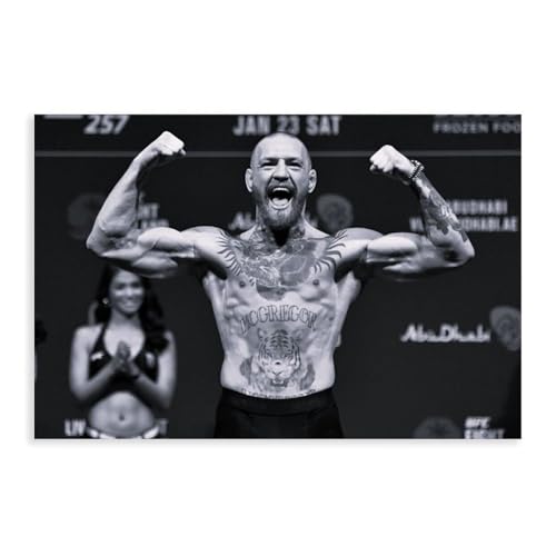 MAHWER Conor McGregor – Boxer-Poster, Leinwand-Poster, Wandkunst, Dekordruck, Bild, Gemälde für Wohnzimmer, Schlafzimmer, Dekoration, ungerahmt, 60 x 90 cm von MAHWER