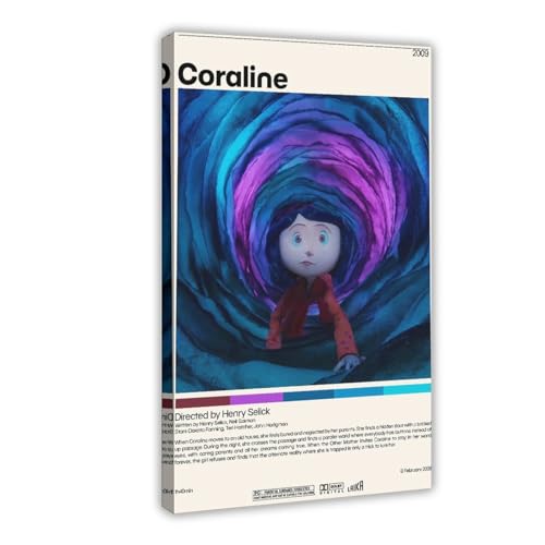 MAHWER Coraline Poster Leinwand Poster Schlafzimmer Dekor Sport Landschaft Büro Zimmer Dekor Geschenk Rahmenstil 30 x 45 cm von MAHWER