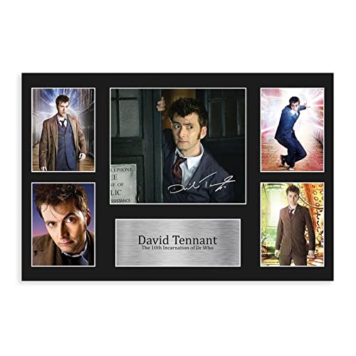 MAHWER David Tennant signiertes Poster auf Leinwand, Wandkunst, Dekordruck, Bild, Gemälde für Wohnzimmer, Schlafzimmer, Dekoration, ungerahmt, 30 x 45 cm von MAHWER