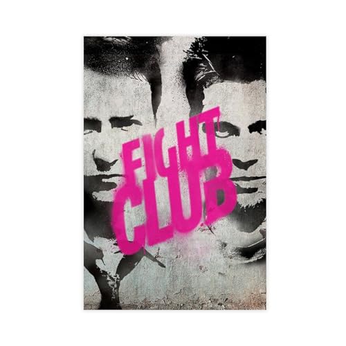 MAHWER Fight Club Filmposter auf Leinwand, Poster, Wandkunst, Dekor, Bild, Gemälde für Wohnzimmer, Schlafzimmer, Dekoration, ungerahmt, 30 x 45 cm von MAHWER