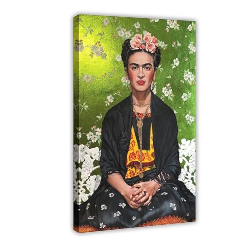 MAHWER Filmposter "Frida Kahlo" auf Leinwand, Schlafzimmer, Dekoration, Sport, Landschaft, Büro, Raumdekoration, Geschenk, Rahmenstil, 40 x 60 cm von MAHWER