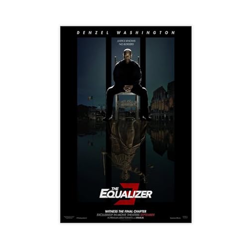 MAHWER Filmposter "The Equalizer" auf Leinwand, Schlafzimmer, Dekoration, Sport, Landschaft, Büro, Raumdekoration, Geschenk, ungerahmt, 60 x 90 cm von MAHWER