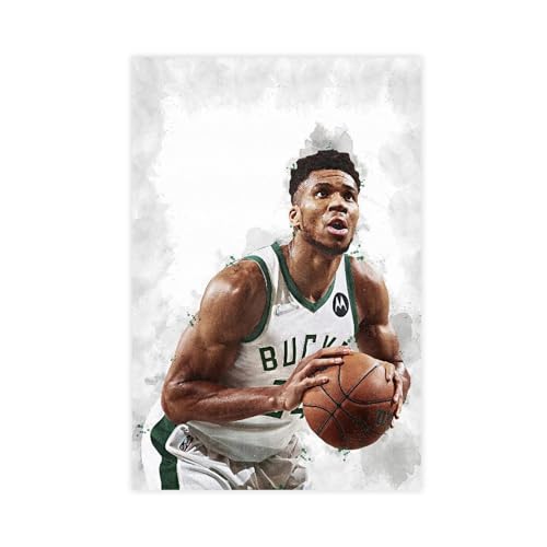 MAHWER Giannis Antetokounmpo – Basketballspieler-Poster, Leinwand-Poster, Wandkunst, Dekordruck, Bild, Gemälde für Wohnzimmer, Schlafzimmer, Dekoration, ungerahmt, 50 x 75 cm von MAHWER