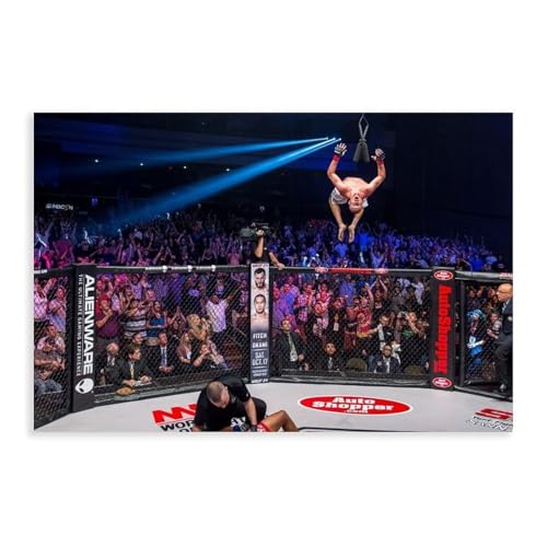 MAHWER Justin Gaethje – Poster eines Boxers auf Leinwand, Schlafzimmer, Dekoration, Sport, Landschaft, Büro, Raumdekoration, Geschenk, ungerahmt, 30 x 45 cm von MAHWER