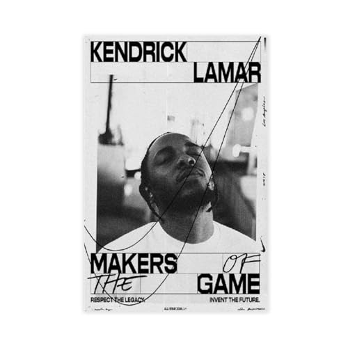 MAHWER Kendrick Lamar Hip Hop Poster Leinwand Poster Schlafzimmer Dekor Sport Landschaft Büro Zimmer Dekor Geschenk ungerahmt 60 x 90 cm von MAHWER