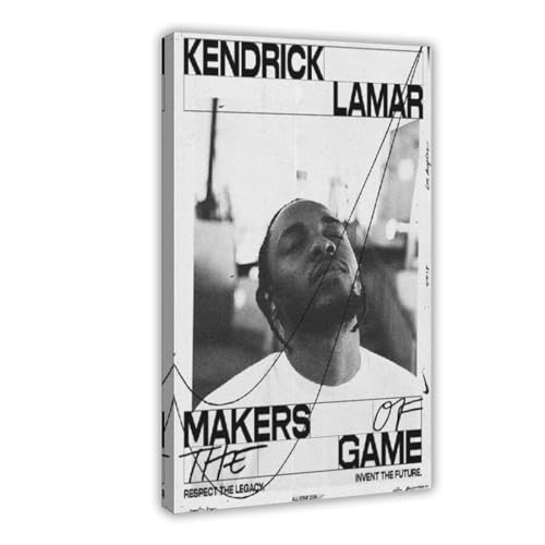 MAHWER Kendrick Lamar Hip Hop Poster auf Leinwand, Wandkunst, Dekor, Bild, Gemälde für Wohnzimmer, Schlafzimmer, Dekoration, Rahmenstil, 30 x 45 cm von MAHWER