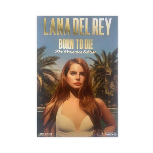 MAHWER Lana Del Rey - Born to Die Album Poste Leinwand-Poster, Wandkunst, Dekordruck, Bild Gemälde für Wohnzimmer Schlafzimmer, Dekoration, ungerahmt, 40 x 60 cm von MAHWER