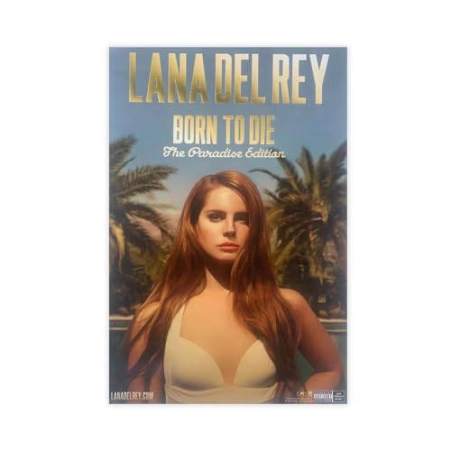 MAHWER Lana Del Rey - Born to Die Album Poste Leinwand Poster Schlafzimmer Dekor Sport Landschaft Büro Zimmer Dekor Geschenk Unrahmen-Stil 50 x 75 cm von MAHWER