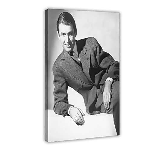 MAHWER Leinwand-Poster, klassischer Hollywood-Schauspieler, alter Filmstar Jimmy Stewart, Schlafzimmer, Dekoration, Sport, Landschaft, Büro, Raumdekoration, Geschenk, Rahmen-Stil, 20 x 30 cm von MAHWER