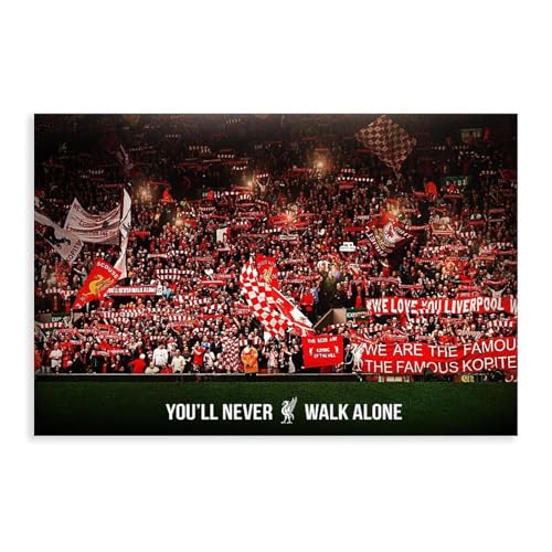 MAHWER Liverpool-Fan-Poster auf Leinwand, Schlafzimmer, Dekoration, Sport, Landschaft, Büro, Raumdekoration, Geschenk, ungerahmt, 50 x 75 cm von MAHWER