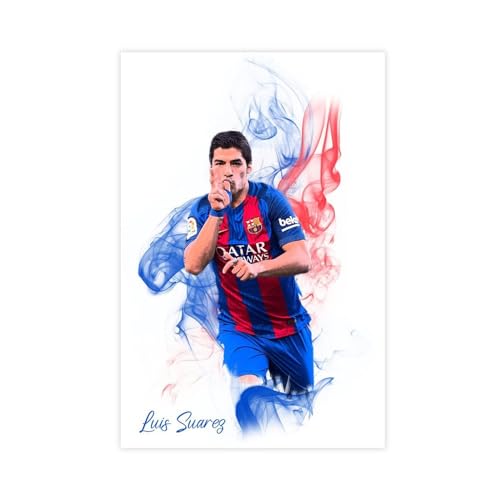 MAHWER Luis Suarez – Fußballspieler-Poster, Leinwand-Poster, Wandkunst, Dekordruck, Bild, Gemälde für Wohnzimmer, Schlafzimmer, Dekoration, ungerahmt, 30 x 45 cm von MAHWER