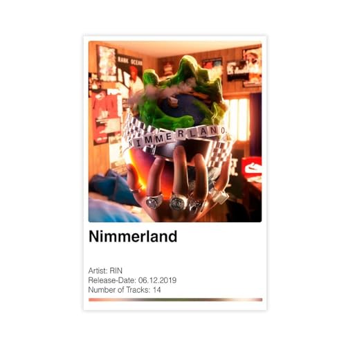 MAHWER Musikalbum, RIN Nimmerland, Leinwand-Poster, Schlafzimmer, Dekoration, Sport, Landschaft, Büro, Raumdekoration, Geschenk, ungerahmt, 30 x 45 cm von MAHWER