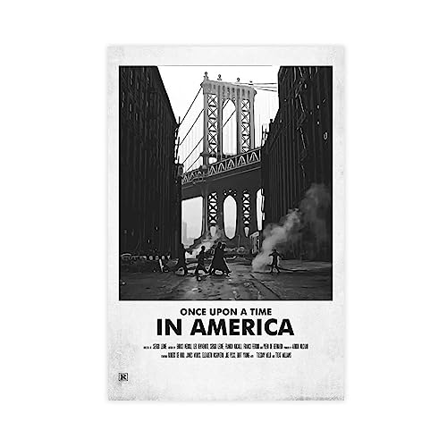 MAHWER "Once upon A Time in America"-Filmposter auf Leinwand, Wandkunst, Dekor, Bild, Gemälde für Wohnzimmer, Schlafzimmer, Dekoration, ungerahmt, 40 x 60 cm, 2 Stück von MAHWER