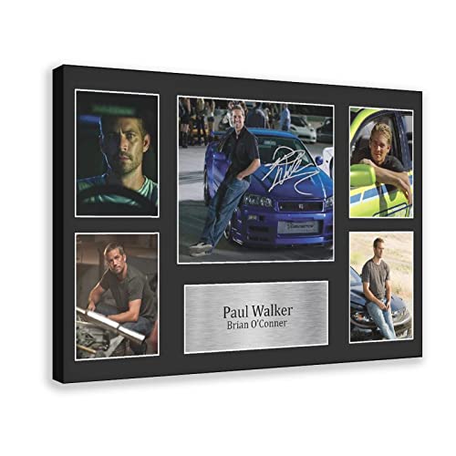 MAHWER Paul Walker Poster Leinwand Poster Wandkunst Dekor Druck Bild Gemälde für Wohnzimmer Schlafzimmer Dekoration Rahmenstil 30 x 45 cm von MAHWER