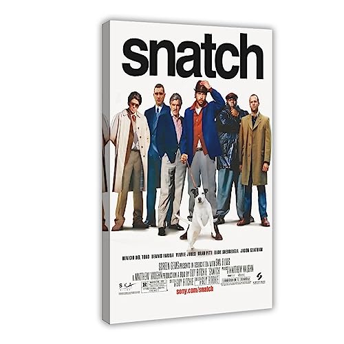 MAHWER Snatch Filmposter auf Leinwand, Poster, Wandkunst, Dekor, Bild, Gemälde für Wohnzimmer, Schlafzimmer, Dekoration, Rahmenstil, 40 x 60 cm von MAHWER