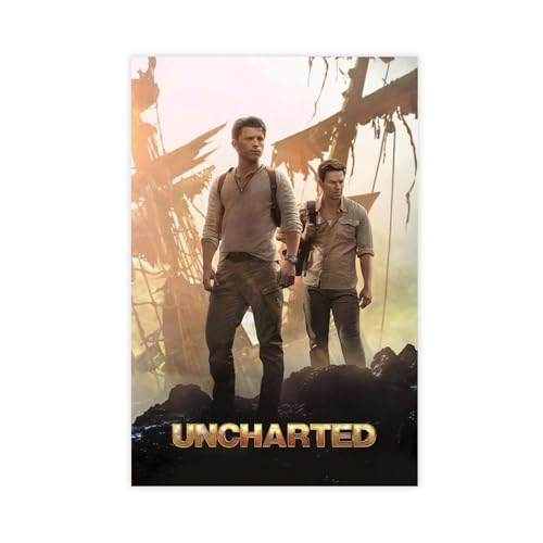 MAHWER The Movie Poster Was Uncharted 3, Leinwand-Poster, Schlafzimmer, Dekoration, Sport, Landschaft, Büro, Raumdekoration, Geschenk, ungerahmt, 30 x 45 cm von MAHWER