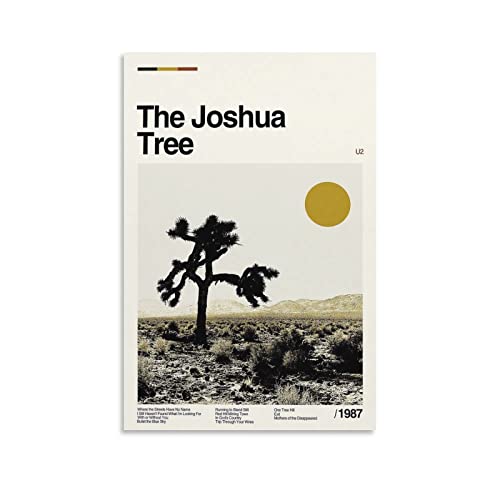 MAHWER U2 Der Joshua Tree 1987 Leinwand-Poster, Wanddekoration, Kunstgemälde, Wohnzimmer, Schlafzimmer, Dekoration, Geschenk, ohne Rahmen, 30 x 45 cm von MAHWER