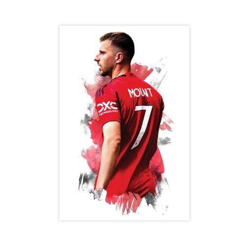 Mason Mount – Fußballspieler-Poster, Leinwand, Poster, Schlafzimmer, Dekoration, Sport, Landschaft, Büro, Raumdekoration, Geschenk, ungerahmt, 30 x 45 cm von MAHWER