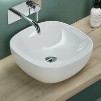 Aufsatzwaschbecken Waschschale Waschbecken aus Keramik Weiß mit Nano-Beschichtung/Lotus-Effekt bth: 40,5x40,5x14cm Brüssel104 - Mai&mai Aufsatzwaschbecken Waschschale Waschbecken aus Keramik Weiß mit Nano-Beschichtung/Lotus-Effekt bth: 40,5x40,5x14cm Brüssel104 - Mai&mai von MAI & MAI