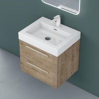 Badmöbel-set Waschbeckenunterschrank 60x48x60cm Waschtisch mit Unterschrank inkl. Mineralguss-Waschbecken Quadratto - Mai&mai von MAI & MAI