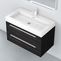 Badmöbel-set Waschbeckenunterschrank 90x48x60cm Waschtisch mit Unterschrank inkl. Mineralguss-Waschbecken Quadratto - Mai&mai Badmöbel-set Waschbeckenunterschrank 90x48x60cm Waschtisch mit Unterschrank inkl. Mineralguss-Waschbecken Quadratto - Mai&mai von MAI & MAI