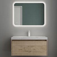 Badmöbelset Badezimmermöbel Eiche Greige Waschbeckenunterschrank 80 cm mit Waschschbecken aus Mineralguss Salerno - Mai&mai Badmöbelset Badezimmermöbel Eiche Greige Waschbeckenunterschrank 80 cm mit Waschschbecken aus Mineralguss Salerno - Mai&mai von MAI & MAI
