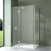 Duschkabine Duschtrennwand 75x100 cm, ESG-Sicherheitsglas mit Lotus-Effekt & schmutzabweisender Nano-Beschichtung, Echtglas-Dusche R04k - Mai&mai von MAI & MAI