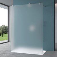 Duschwand Duschabtrennung 2 Haltestange für Walk-In Dusche 120cm 8mm ESG-Sicherheitsglas vollflächig Satiniert mit Nanobeschichtung Rechteckiger Duschwand Duschabtrennung 2 Haltestange für Walk-In Dusche 120cm 8mm ESG-Sicherheitsglas vollflächig Satiniert mit Nanobeschichtung Rechteckiger von MAI & MAI