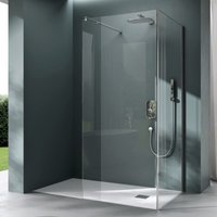 Duschwand Duschabtrennung 70x140cm Walk-In Dusche 8mm Klarglas ESG-Sicherheitsglas mit Nanobeschichtung Rechteckiger Stabilisator BremenL - Mai&mai von MAI & MAI