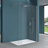 Duschwand für Dusche Duschabtrennung 130x200cm Walk-In ESG-Sicherheitsglas 8mm nano Glas BRAM1 Bremen1K - Mai&mai von MAI & MAI