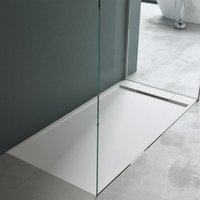 Duschwanne Duschtasse aus Mineralguss BxTxH: 80x160x4cm Mineralgusswanne Weiß Matt inkl. Ablaufgarnitur01 Geoma04 - Mai&mai von MAI & MAI