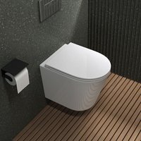 Mai&mai - Hänge-WC Wand-WC Aachen108 Weiß aus Keramik Spülrandloses-WC Wandmontage inkl. Softclose Sitz von MAI & MAI