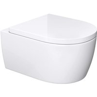 Mai&mai - Hänge wc Toilette Wand-WC Spülrandlos Weiß aus Keramik Wandmontage mit Absenkautomatik Aachen106 Mai&mai - Hänge wc Toilette Wand-WC Spülrandlos Weiß aus Keramik Wandmontage mit Absenkautomatik Aachen106 von MAI & MAI
