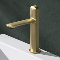 Mai & Mai Armatur Bad Wasserhahn Badezimmer Waschtischarmatur Einhebelmischer Mischbatterie Bad aus Messing mit Wassersparfunktion Gebürstet gold Mai & Mai Armatur Bad Wasserhahn Badezimmer Waschtischarmatur Einhebelmischer Mischbatterie Bad aus Messing mit Wassersparfunktion Gebürstet gold von MAI & MAI