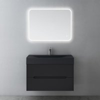 Mai & Mai Badezimmermöbel Waschbeckenunterschrank mit Softclose Schubladen inkl. Mineralguss Waschbecken LED-Badspiegel 80cm in Matt Schwarz Mai & Mai Badezimmermöbel Waschbeckenunterschrank mit Softclose Schubladen inkl. Mineralguss Waschbecken LED-Badspiegel 80cm in Matt Schwarz von MAI & MAI