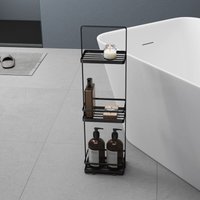 Mai & Mai Badezimmerregal stehend Badregal Standregal 3-stöckige aus Metall Badezimmerablage schmales Regal 18x12,5x67,3 cm Schwarz Reglo-02 Mai & Mai Badezimmerregal stehend Badregal Standregal 3-stöckige aus Metall Badezimmerablage schmales Regal 18x12,5x67,3 cm Schwarz Reglo-02 von MAI & MAI