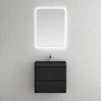 Mai & Mai Badmöbel-Set Waschbeckenunterschrank 60x42x55cm in Matt Schwarz mit Softclose Schubladen inkl. Mineralguss Waschbecken und LED-Spiegel Lucca Mai & Mai Badmöbel-Set Waschbeckenunterschrank 60x42x55cm in Matt Schwarz mit Softclose Schubladen inkl. Mineralguss Waschbecken und LED-Spiegel Lucca von MAI & MAI