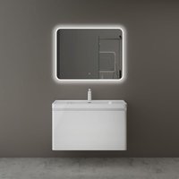 Mai & Mai Badmöbel-Set Waschbeckenunterschrank 90x48x50cm in Weiß mit Softclose Schubladen inkl. Mineralguss Waschbecken und LED-Spiegel Ancona Mai & Mai Badmöbel-Set Waschbeckenunterschrank 90x48x50cm in Weiß mit Softclose Schubladen inkl. Mineralguss Waschbecken und LED-Spiegel Ancona von MAI & MAI