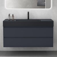 Mai&mai - Badmöbel set Waschtisch mit Unterschrank Waschbeckenunterschrank 120x48x63cm in Anthrazit matt mit 2-Schubladen inkl. Waschbecken in von MAI & MAI