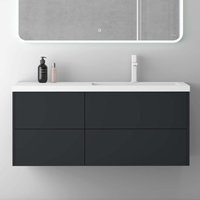 Mai & Mai Badmöbelset 120cm Waschbeckenunterschrank Waschtisch mit Unterschrank Anthrazit matt 4 Soft-close Schubladen Badezimmermöbel Moment Mai & Mai Badmöbelset 120cm Waschbeckenunterschrank Waschtisch mit Unterschrank Anthrazit matt 4 Soft-close Schubladen Badezimmermöbel Moment von MAI & MAI